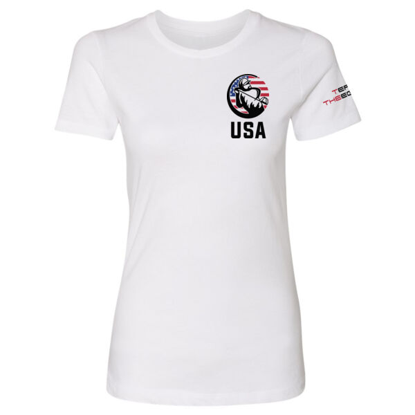 USA - PREMIUM WOMEN'S FITTED T-SHIRT - WHITE - RFB1VE Thumbnail