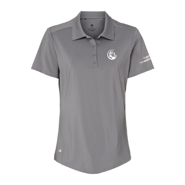 TEAM THEEGALA - PREMIUM ADIDAS WOMEN'S POLO - LIGHT GRAY - $AMGT46$ Thumbnail