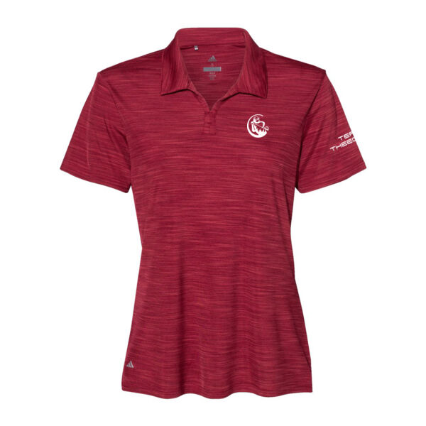 TEAM THEEGALA - PREMIUM ADIDAS WOMEN'S POLO - BURGUNDY MELANGE - $AMGT46$ Thumbnail