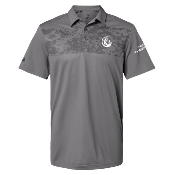 TEAM THEEGALA - PREMIUM ADIDAS POLO - CAMO CHEST PRINT - LIGHT GRAY - $9R2XG8$ Thumbnail